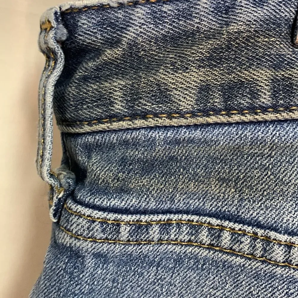 Carhartt Men's Blue Denim Ripped Relaxed-Fit Straight Leg Jeans Size 38 X 30